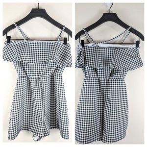 Boohoo Gingham Print Lined Romper